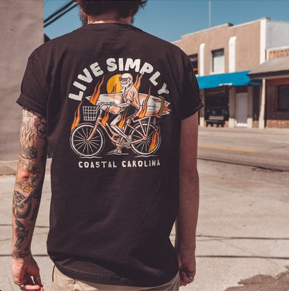 Live Simply Tee (Black) - Local Ties Clothing