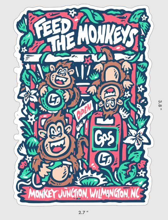 Monkey Junction Sticker - Local Ties Clothing